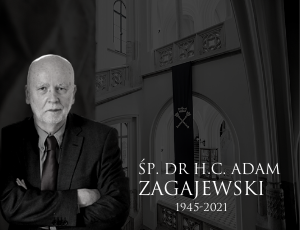 Zmarł dr h.c. Adam Zagajewski - wybitny poeta i pisarz